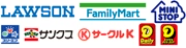 ローソン、ファミリーマート、ミニストップ、セブンイレブン、サンクス、サークルK、デイリーヤマザキのロゴ画像